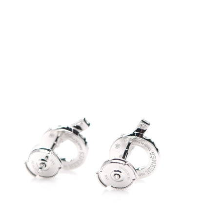 Hermes 18K White Gold Diamond Finesse Earrings 3 of 5
