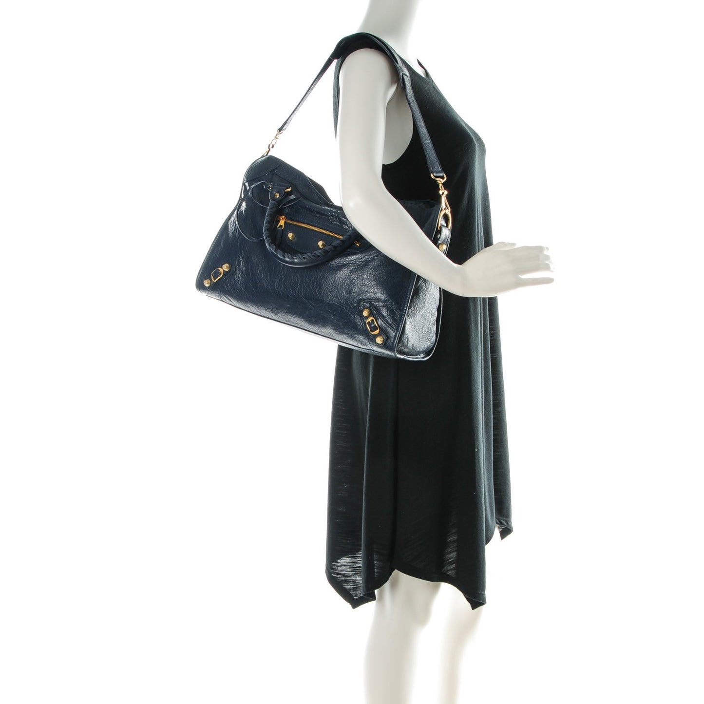 Agneau Giant 12 Gold Hardware City Bleu Obscur