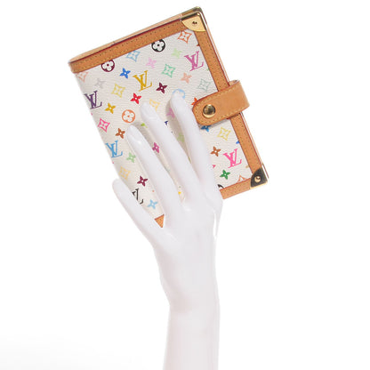 Louis Vuitton Monogram Multicolor Small Ring Agenda Cover White 2 of 7