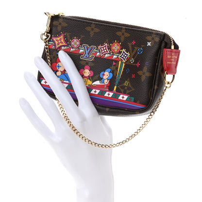 Louis Vuitton Monogram 2020 Christmas Animation Bumper Cars Mini Pochette Accessories Coquelicot 3 of 8