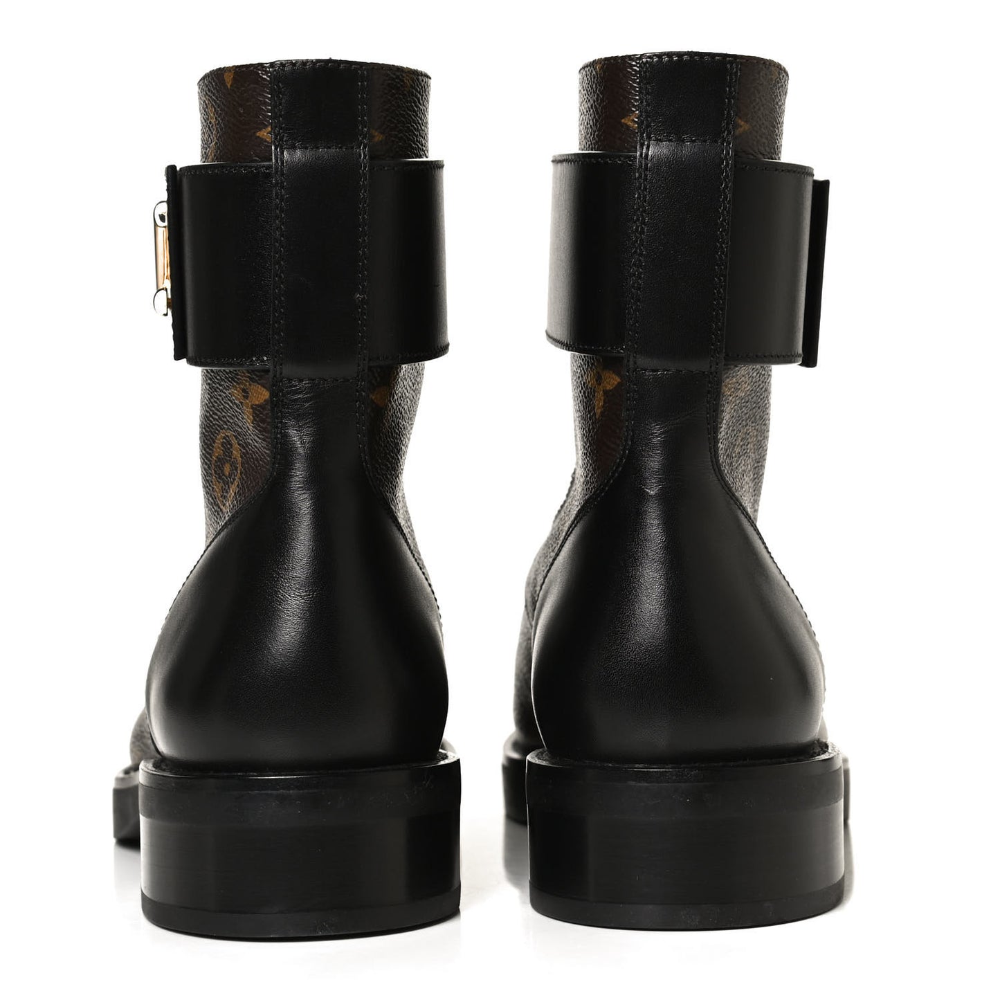 Calfskin Monogram Wonderland Flat Ranger Boots 39.5 Black