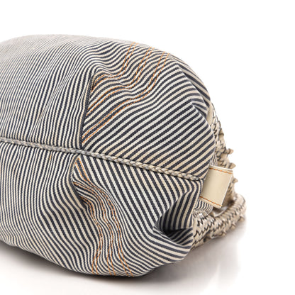 Fendi Denim Striped Spy Bowler Blue 7 of 11