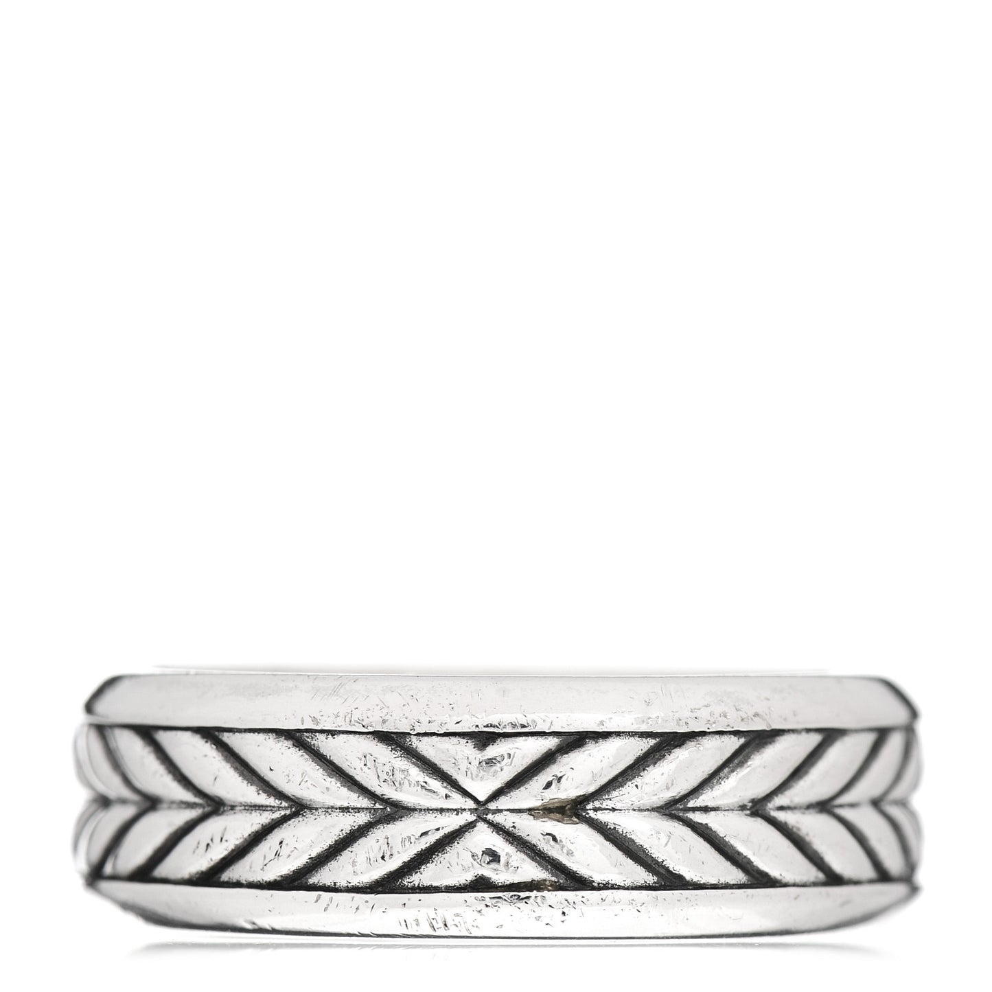 Sterling Silver Tigers Eye Mens Chevron Band Ring 62 10