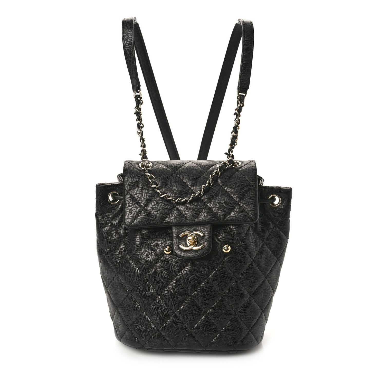 Caviar Quilted Mini Urban Spirit Backpack Black