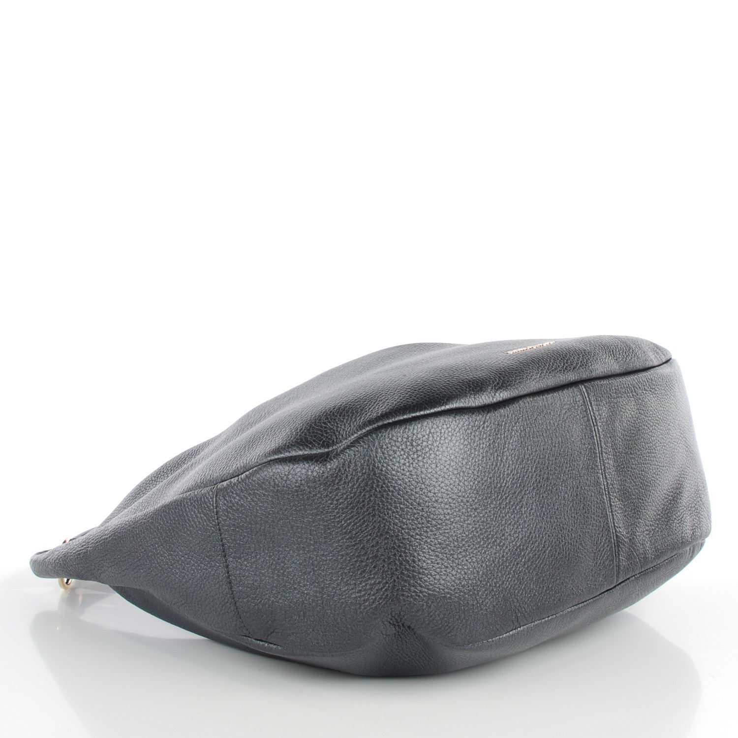 Jimmy Choo Metallic Deerskin Large Solar Hobo Anthracite 4 of 7