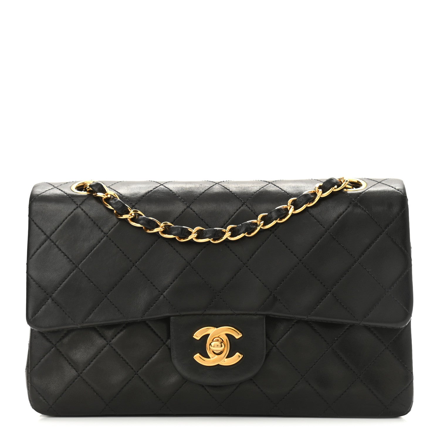 Chanel Lambskin Quilted Small Double Flap Black 1 of 13