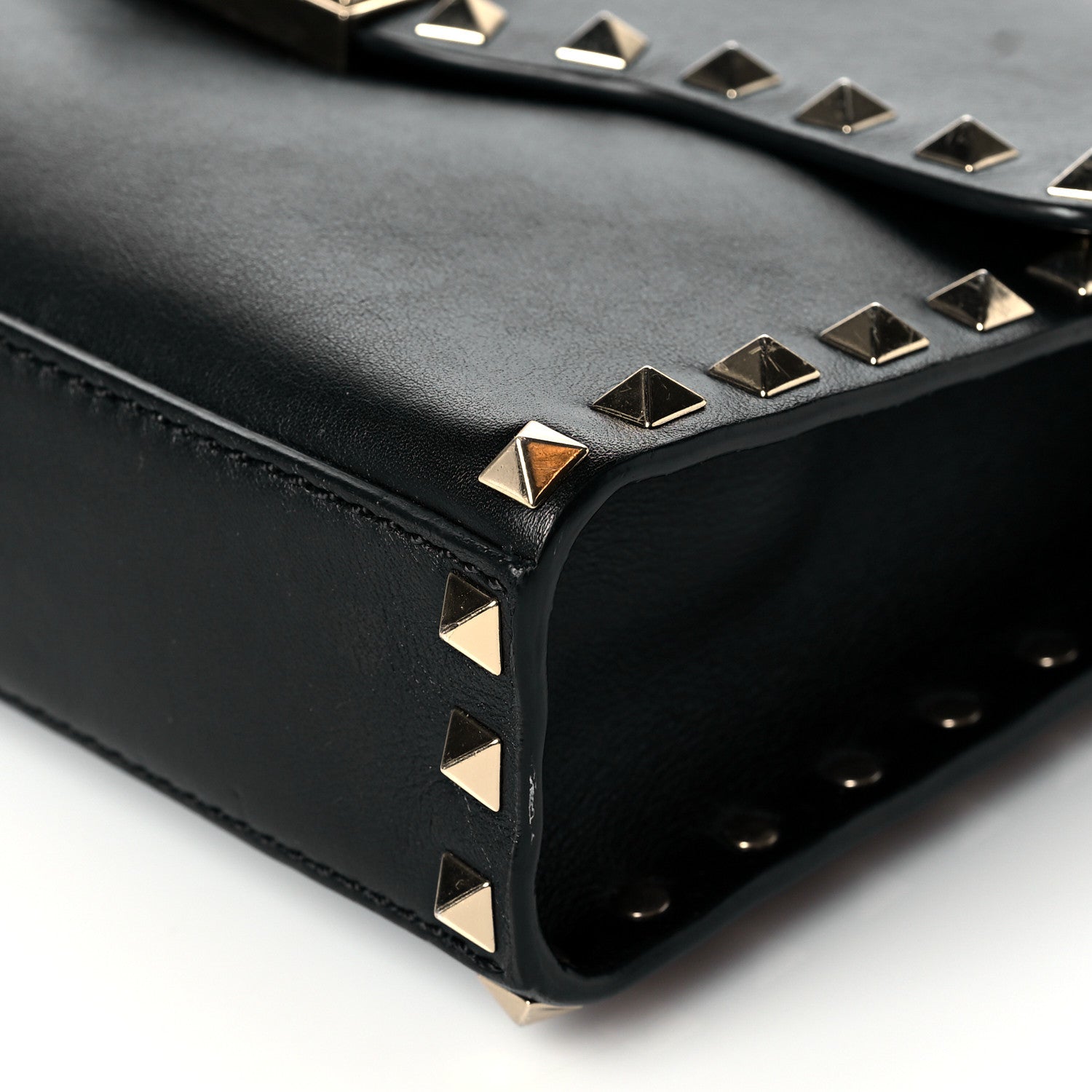 Valentino Garavani Vitello Medium Rockstud Flip Lock Crossbody Bag Black 9 of 9