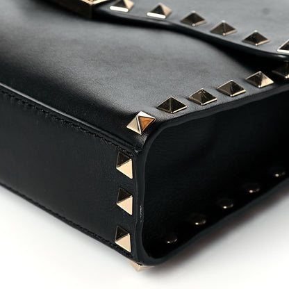 Valentino Garavani Vitello Medium Rockstud Flip Lock Crossbody Bag Black 9 of 9