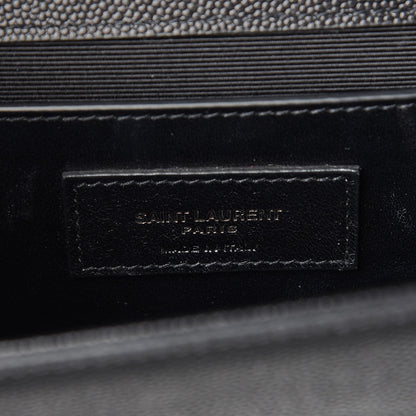 Saint Laurent Grain De Poudre Medium Classic Monogram Kate Satchel Black 6 of 9