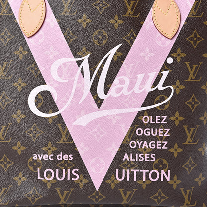 Louis Vuitton Monogram Maui V Neverfull MM Rose Ballerine 11 of 11