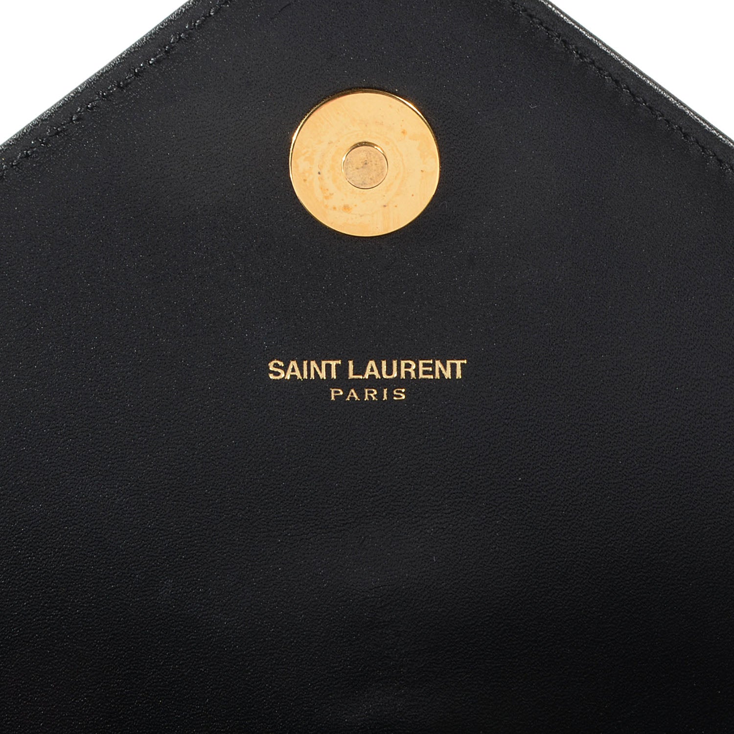 Saint Laurent Lambskin Matelasse Chevron Medium Monogram Satchel Black 7 of 10
