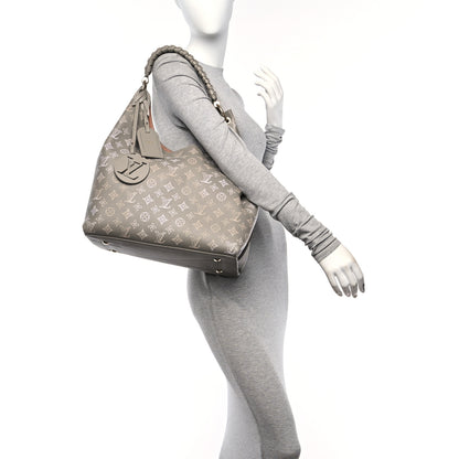 Louis Vuitton Reverse Mahina Carmel Hobo Gray 3 of 10