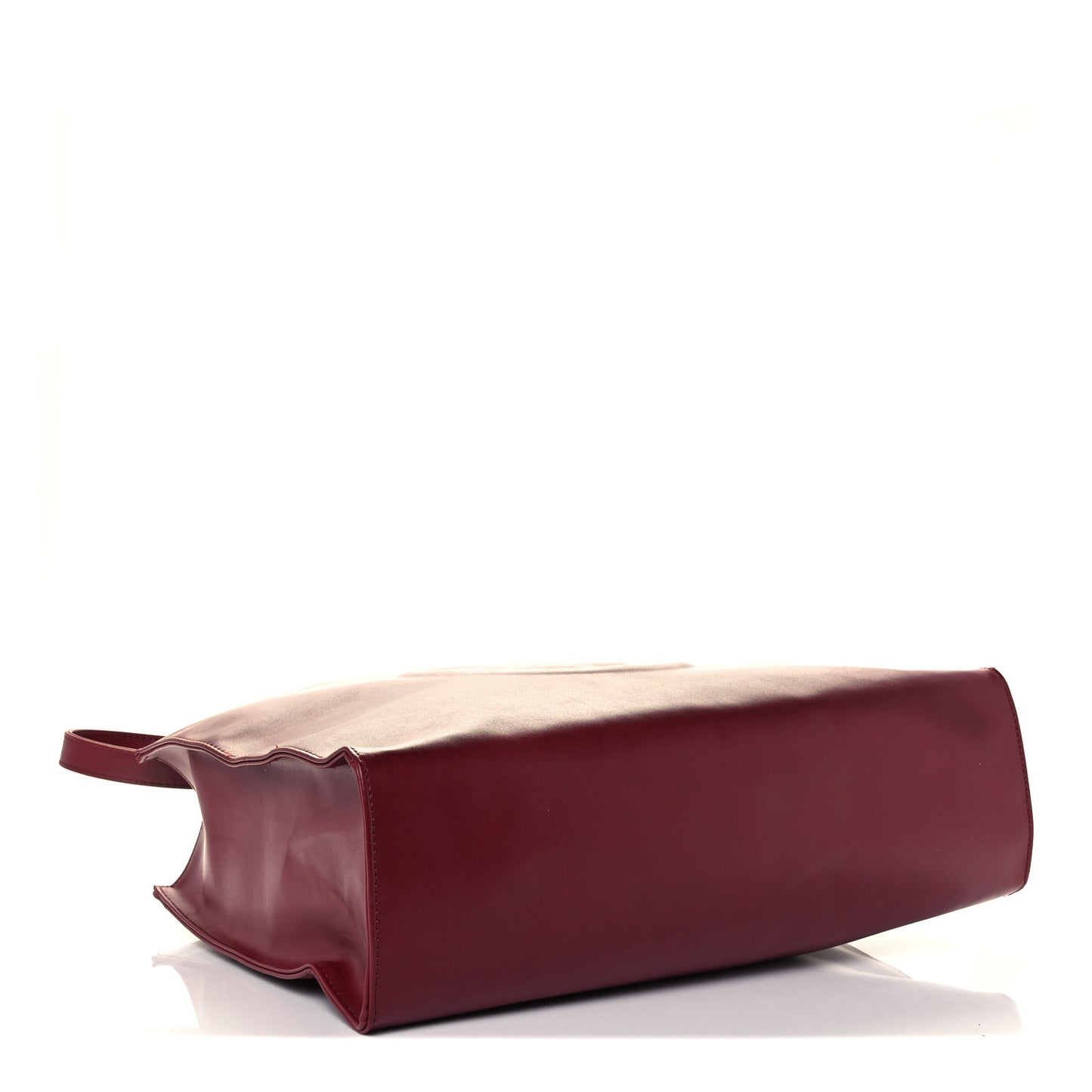 Vegan Leather Medium Shopping Bag Oxblood
