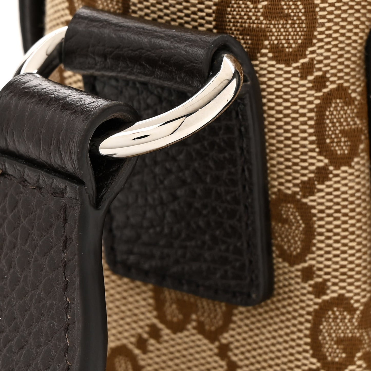 Monogram Flap Messenger Bag Beige Dark Brown