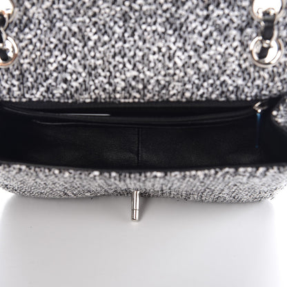 Chanel Tweed Sequin Small Elementary Chic Flap Black White 5 of 9