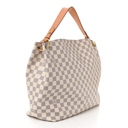 Louis Vuitton Damier Azur Graceful MM Rose Ballerine 3 of 9
