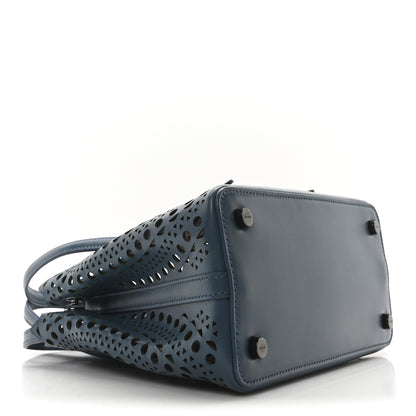 Alaia Lux Calfskin Vienne Wave Mina 20 Bag Bleu Ardois 8 of 10