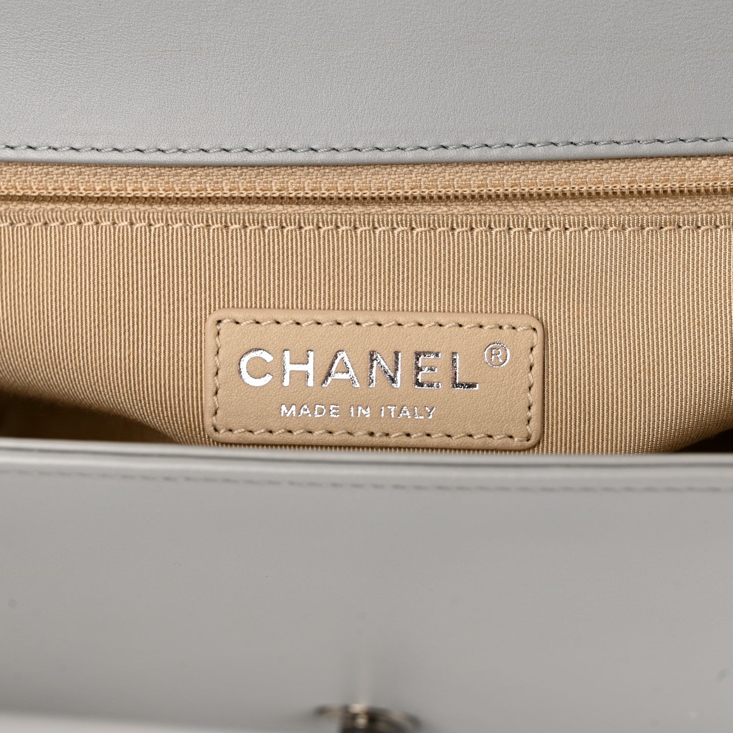 Chanel Patent Chevron Quilted New Medium Boy Flap Light Blue 6 of 11