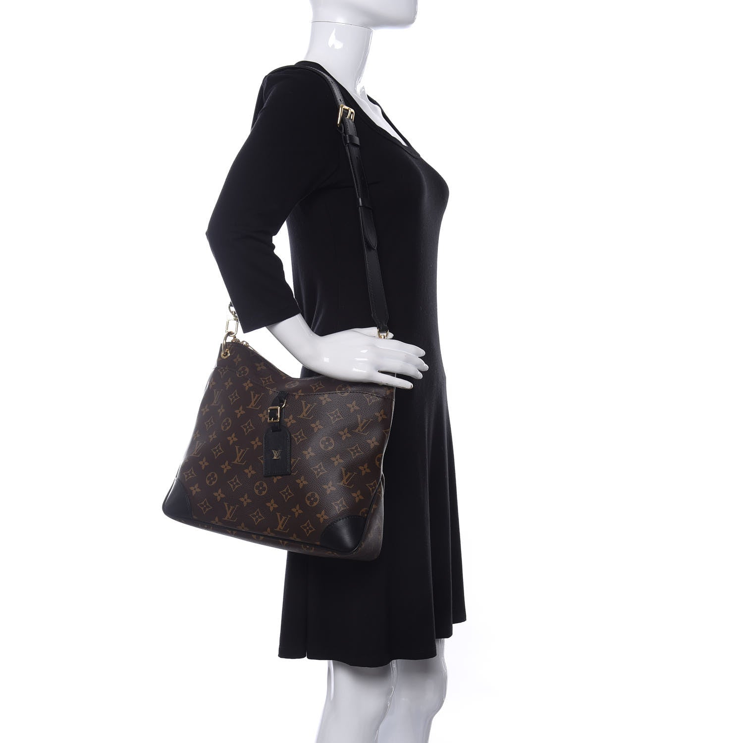 Louis Vuitton Monogram Odeon MM Black 2 of 10