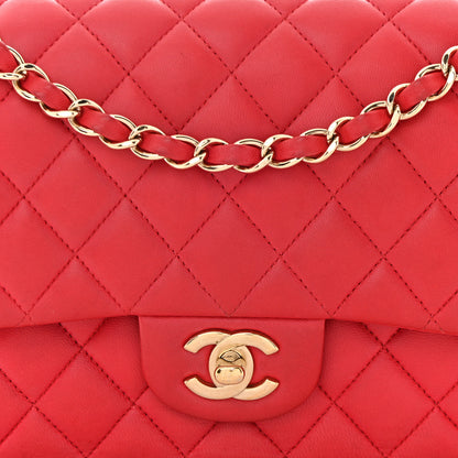 Chanel Lambskin Quilted Medium Double Flap Dark Pink 8 of 16