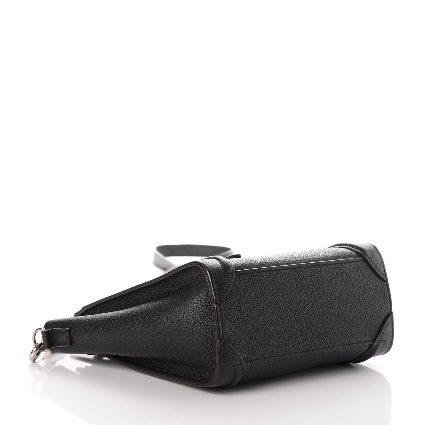 Drummed Calfskin Nano Luggage Black