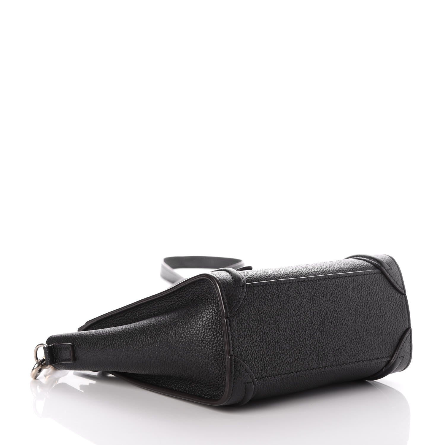 Celine Drummed Calfskin Nano Luggage Black 4 of 7
