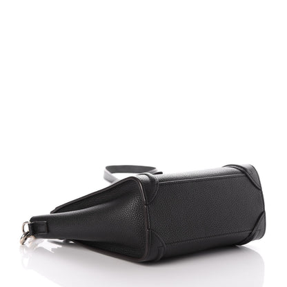 Celine Drummed Calfskin Nano Luggage Black 4 of 7