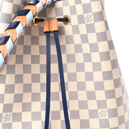 Louis Vuitton Damier Azur Braided Neonoe MM Blue 10 of 11