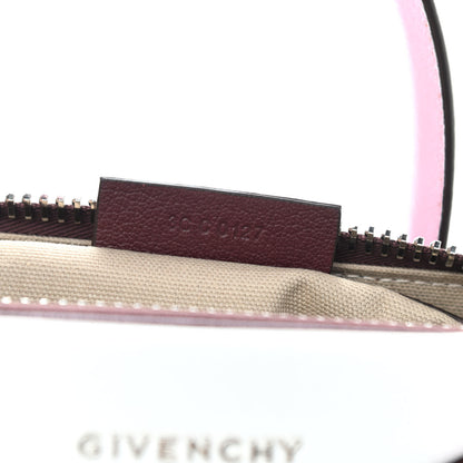 Givenchy Sugar Goatskin Mini Tri-Color Antigona Burgundy Pink White 7 of 10