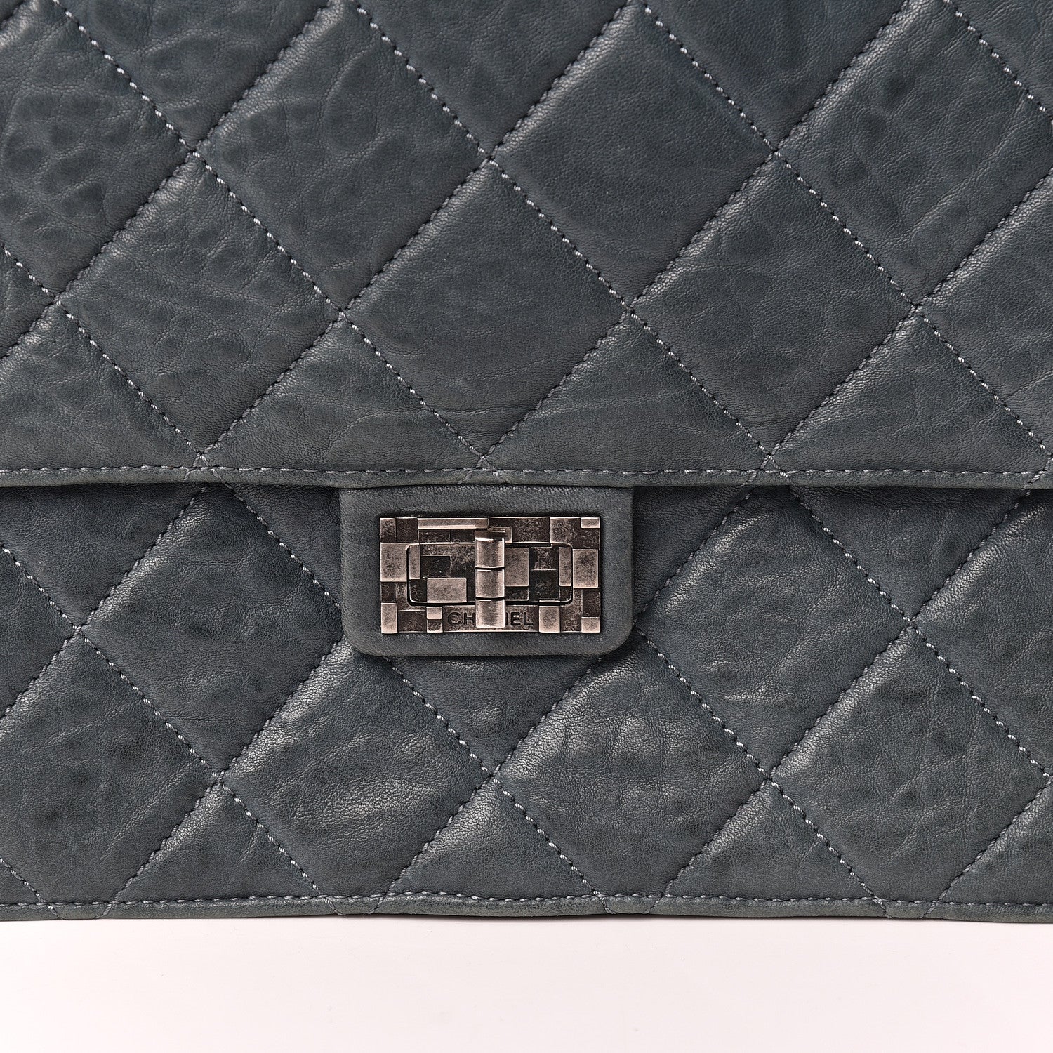 Chanel Washed Lambskin Quilted Maxi Take Away Flap Turquoise 11 of 11