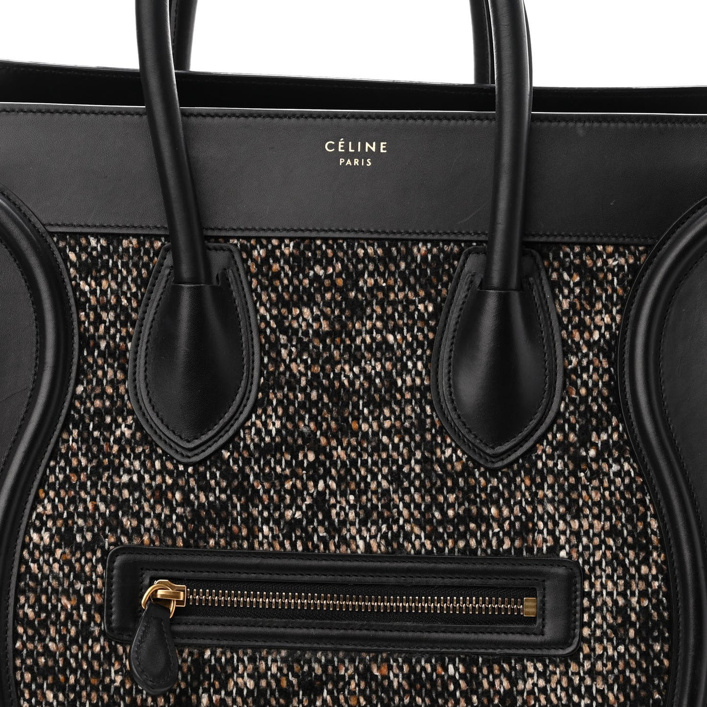 Twill Smooth Calfskin Mini Luggage Dune Black