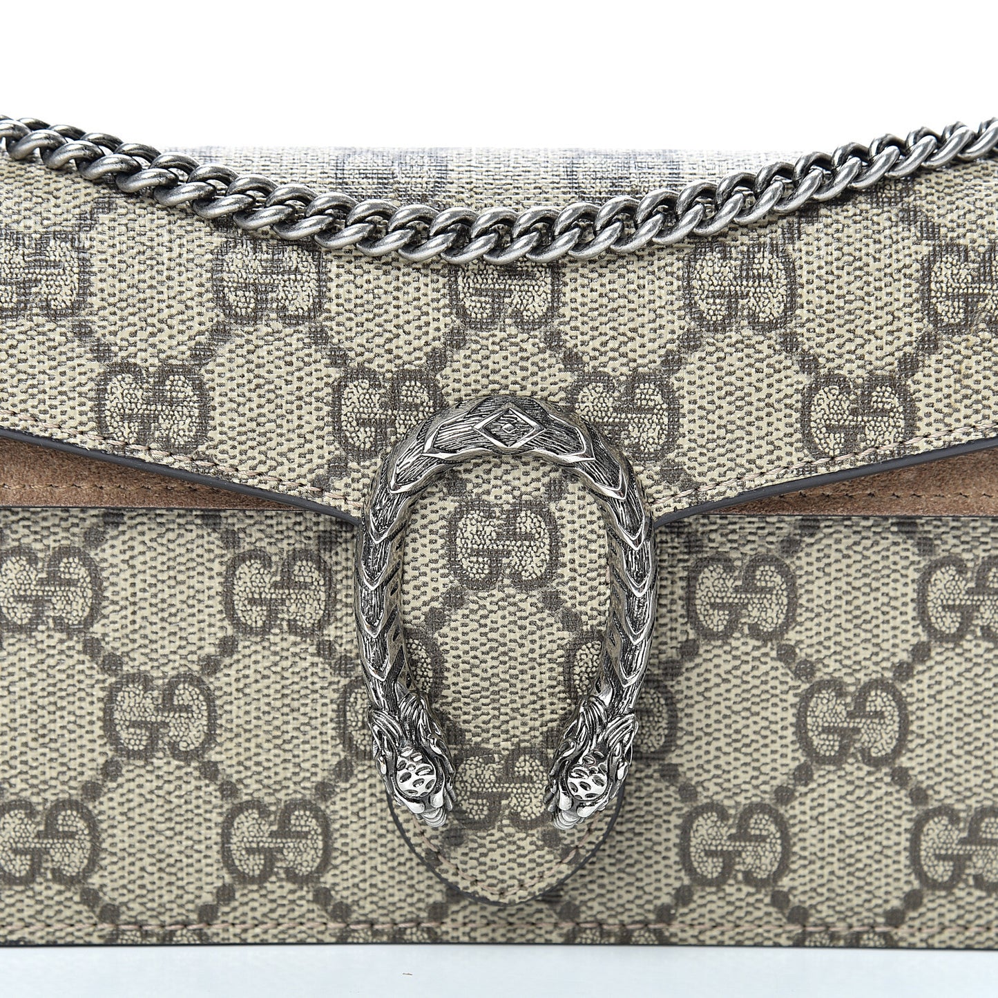 GG Supreme Monogram Super Mini Dionysus Shoulder Bag Taupe