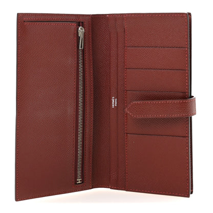 Hermes Epsom Bi-Color Bearn Gusset Wallet Rouge Casaque Rouge H 5 of 11