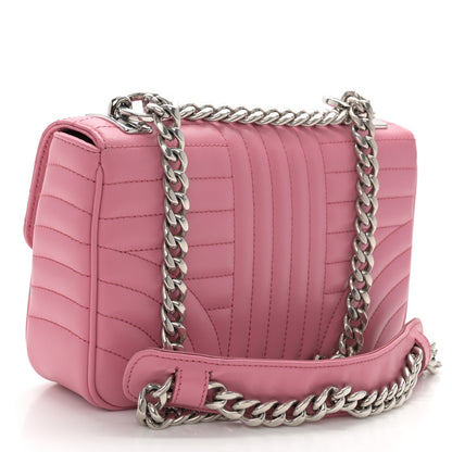 Prada Soft Calfskin Impunture Diagramme Small Chain Flap Shoulder Bag Begonia 3 of 11