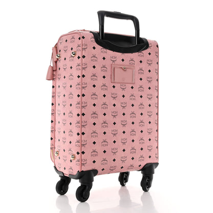MCM Visetos Traveler Cabin Trolley Suitcase Pink 2 of 12