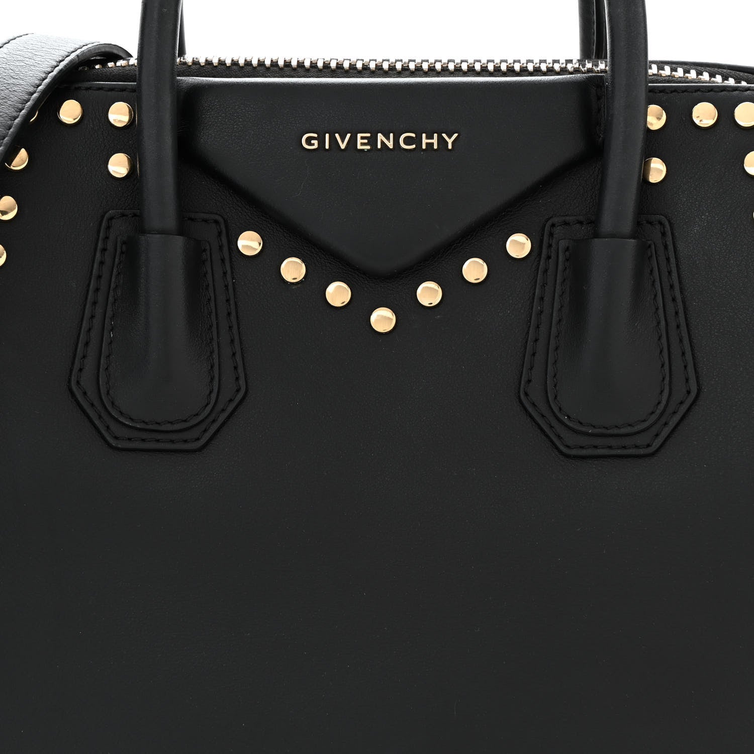 Givenchy Smooth Calfskin Small Studded Antigona Black 8 of 12