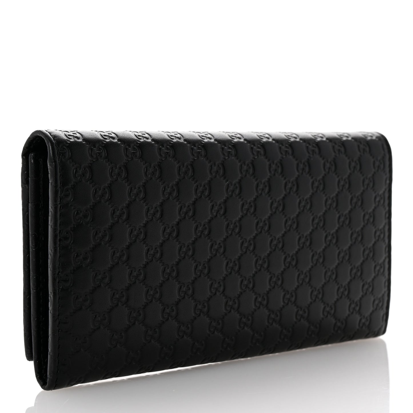 Soft Microguccissima Continental Wallet Black