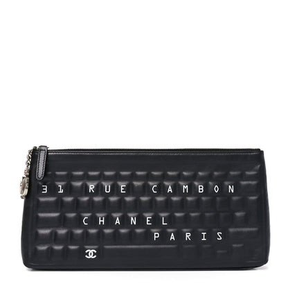 Chanel Metallic Calfskin Keyboard Pouch Black 1 of 9