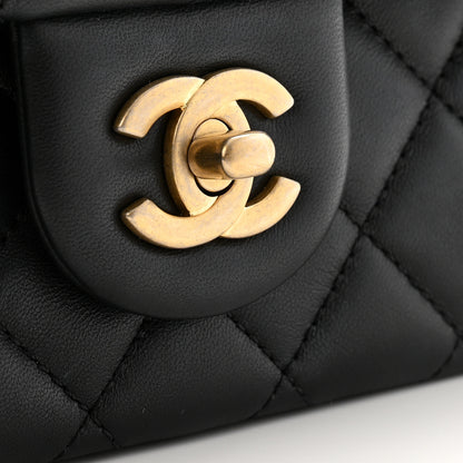 Chanel Lambskin Quilted Small Sweet Camellia Flap Black 11 of 11
