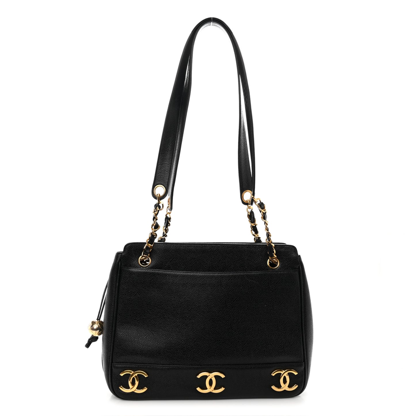 Caviar CC Shoulder Bag Black