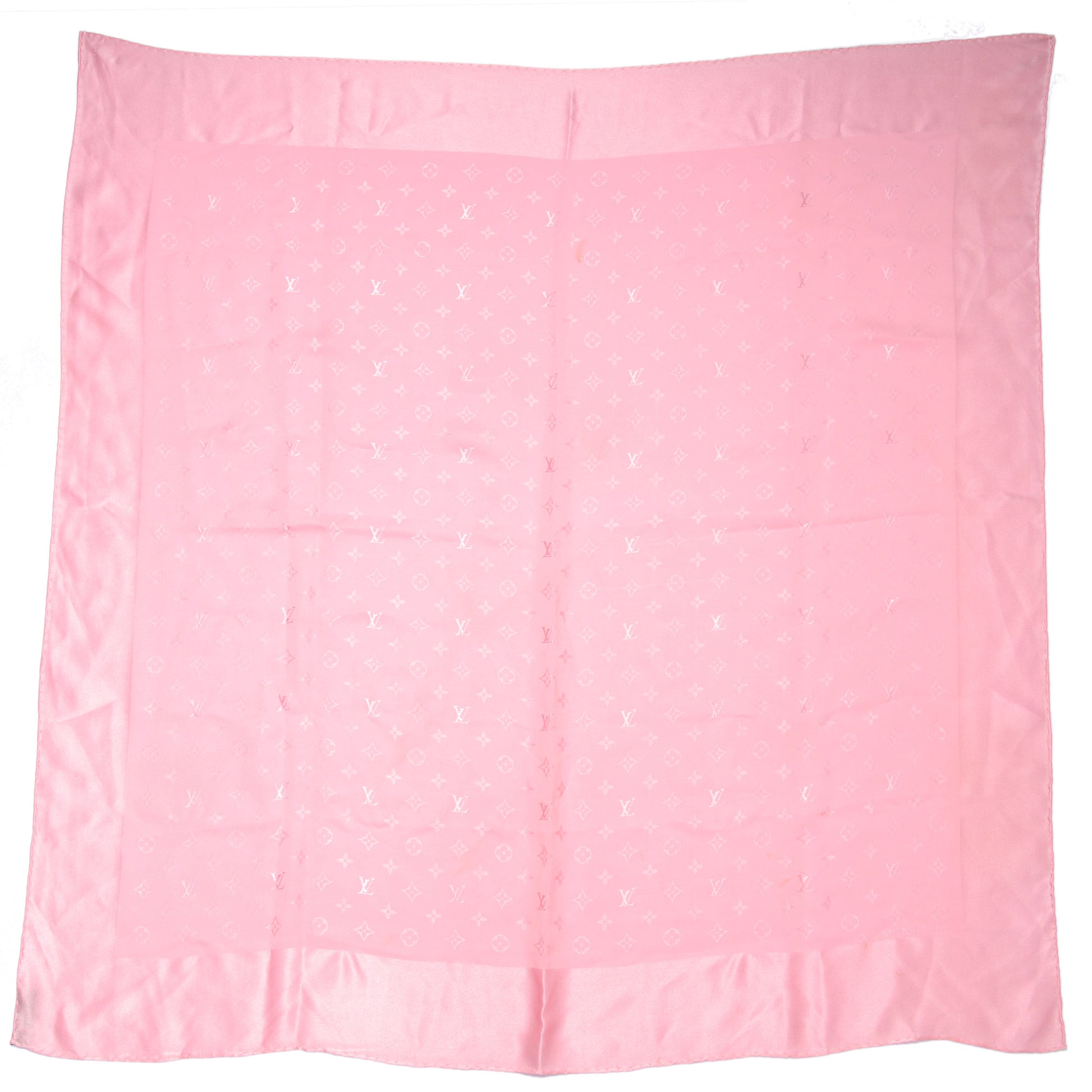 Louis Vuitton Silk Monogram Pink Monaco Scarf 2 of 5