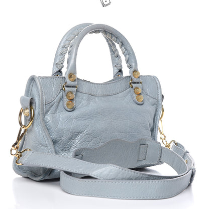 Balenciaga Agneau Giant 12 Gold Hardware Mini City Bleu Opaline 3 of 15