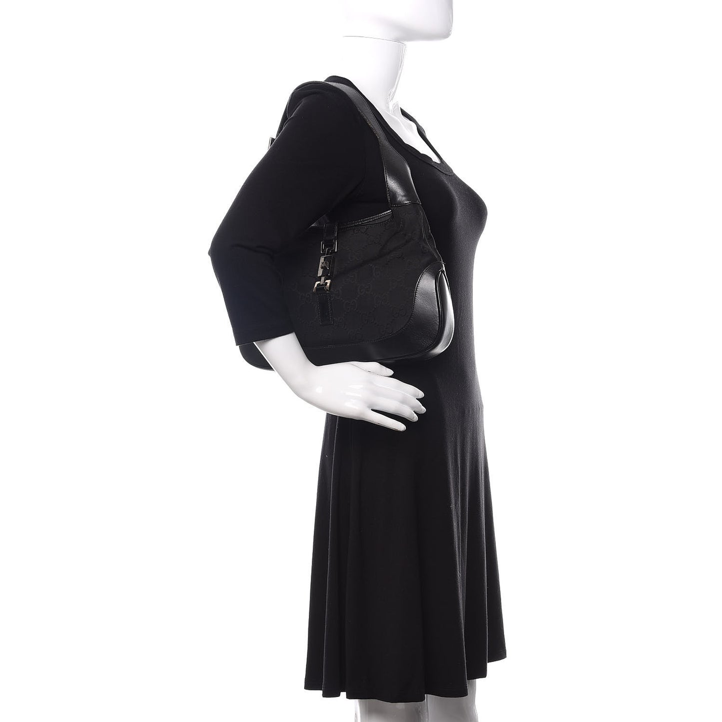 Monogram Small Jackie O Hobo Black