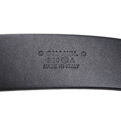 Chanel Calfskin Paris Button CC Belt 80 32 Black 4 of 7