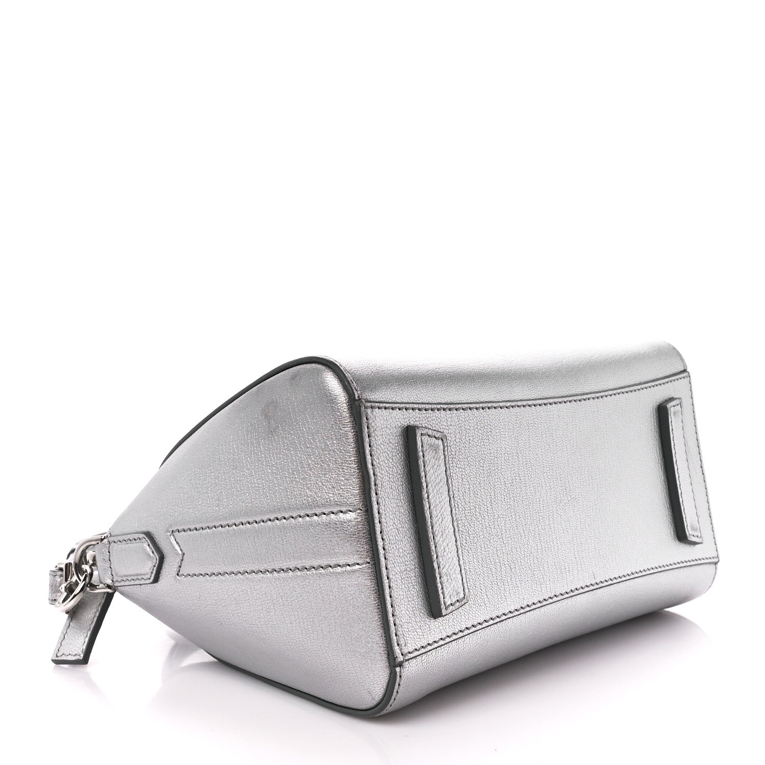 Givenchy Metallic Sugar Goatskin Mini Antigona Silver 4 of 10