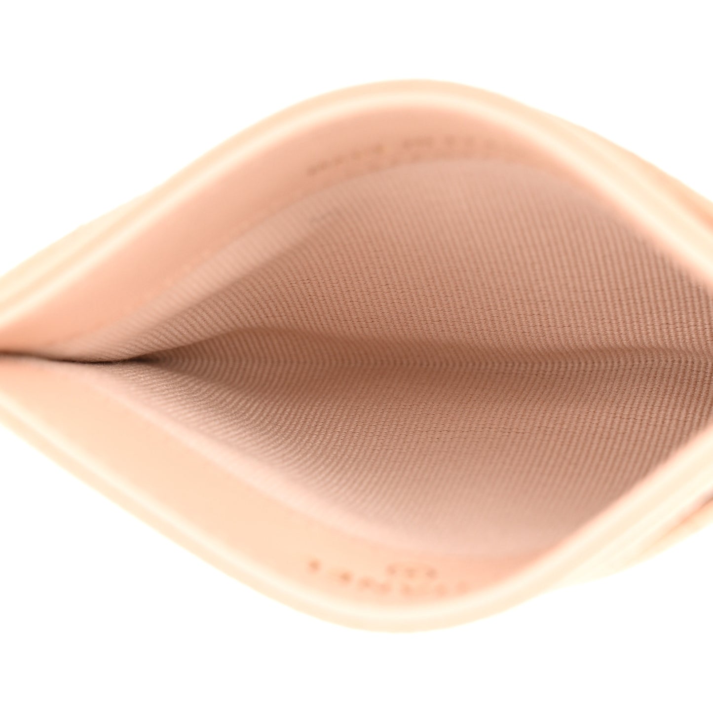 Caviar Quilted Card Holder Light Beige