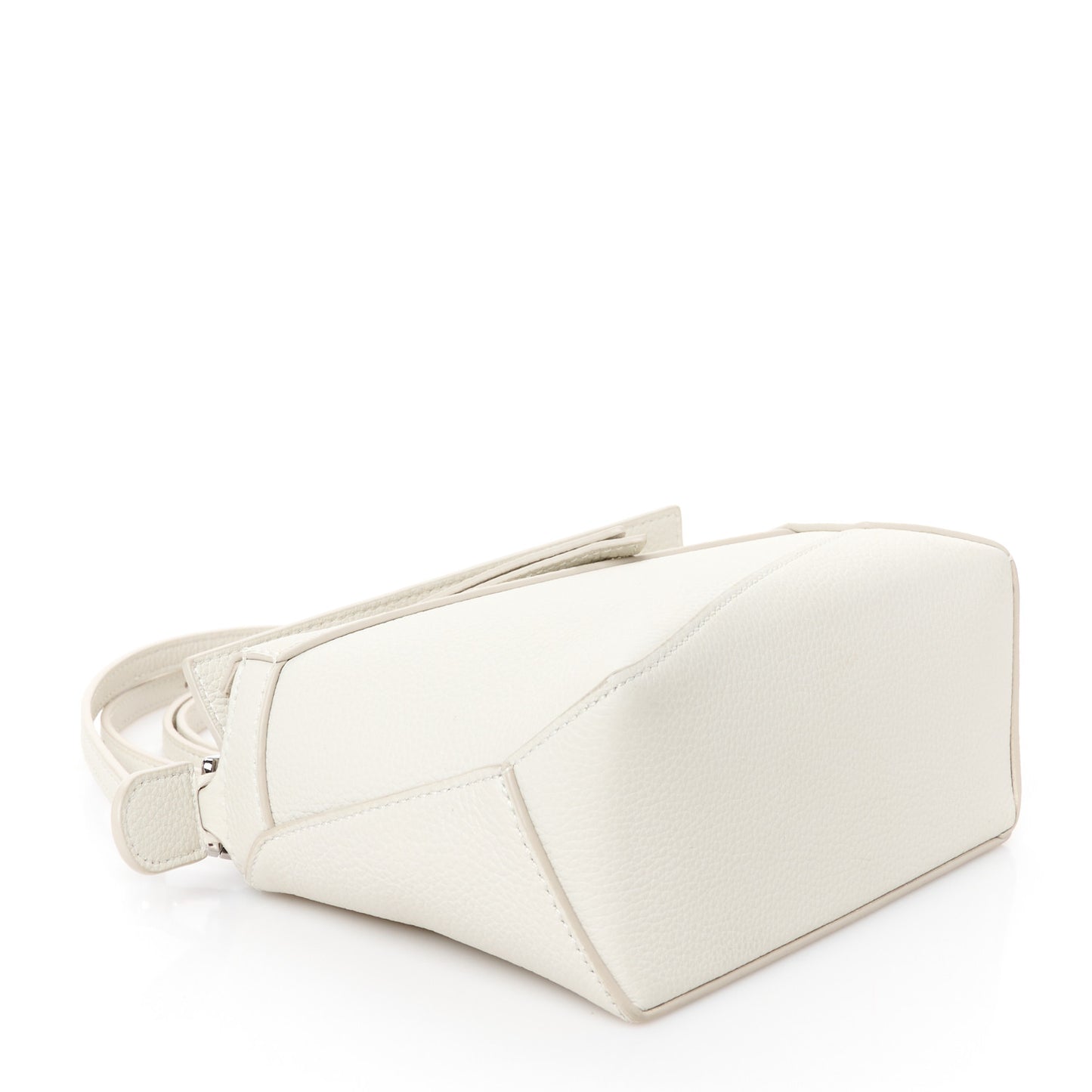 Calfskin Mini Puzzle Edge Bag Soft White