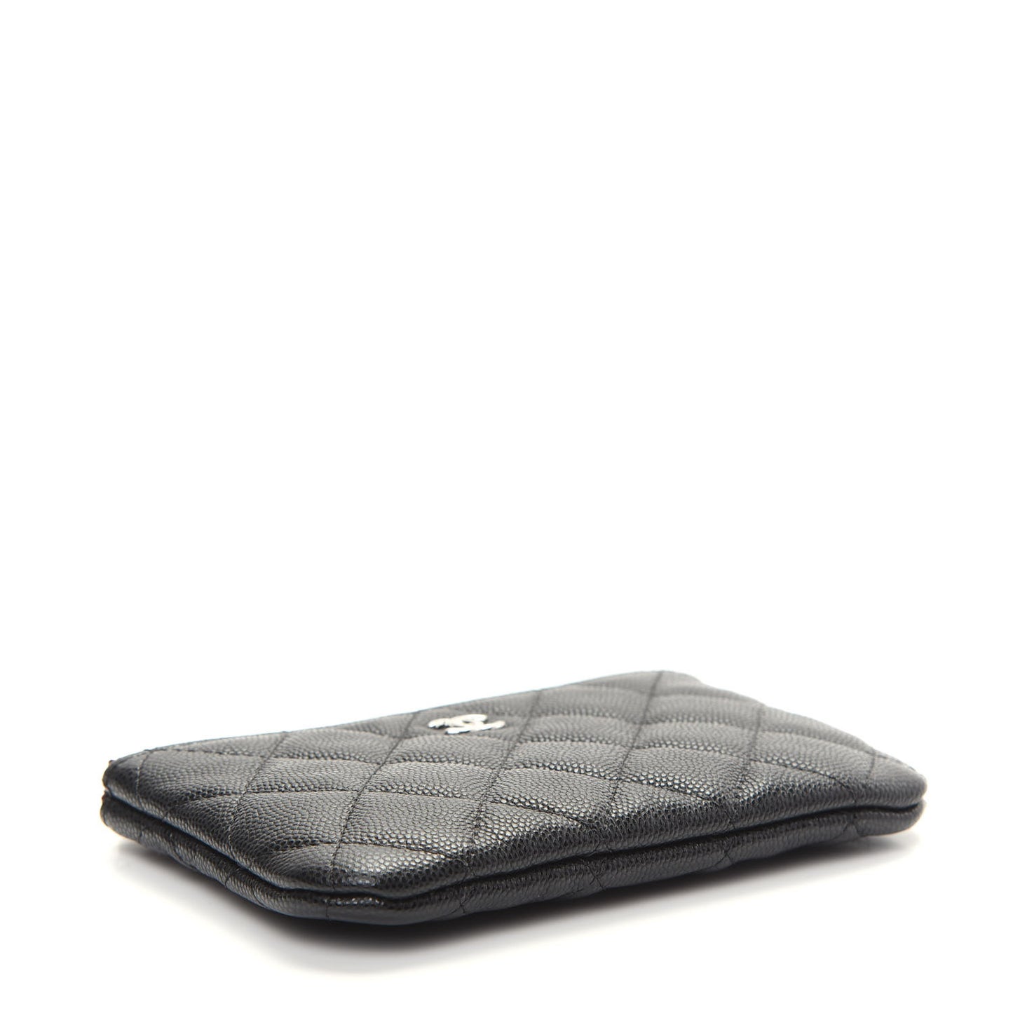 Caviar Quilted Small Cosmetic Case Black