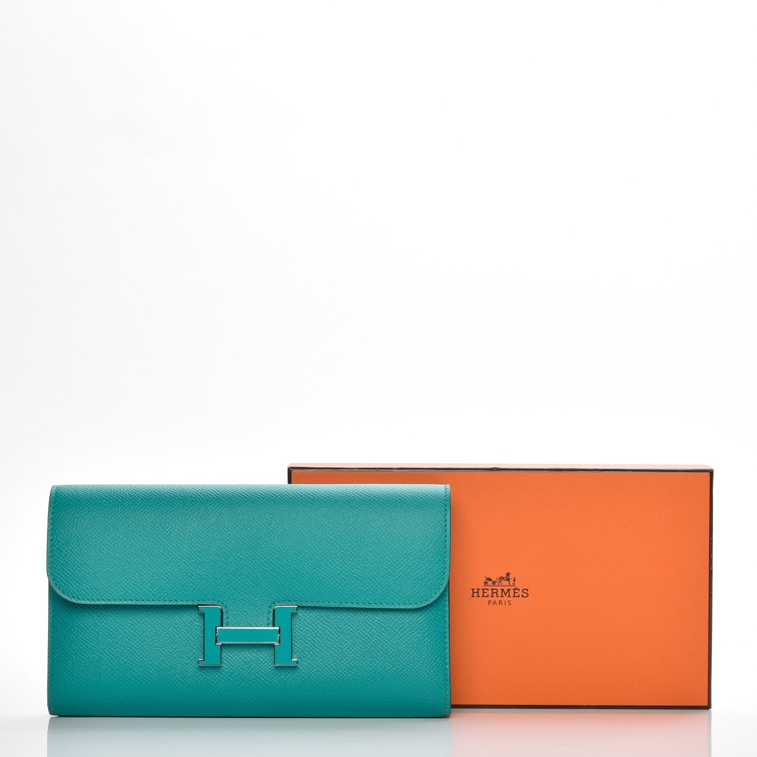 Hermes Epsom Constance Long Wallet Bleu Paon 14 of 14