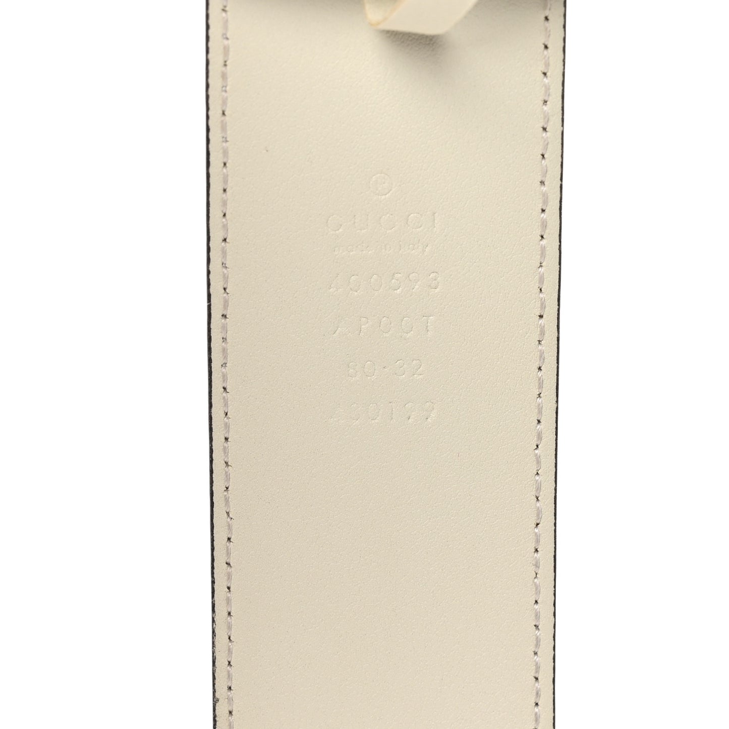 Calfskin Double G 40mm Belt 80 32 Mystic White